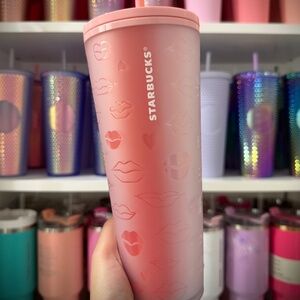 Valentines Starbucks Soft Touch Lips Tumbler